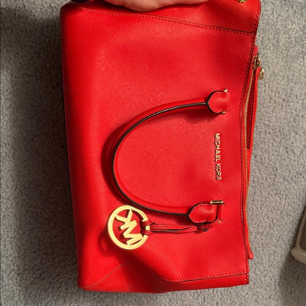 Michael Kors Red/Orange Satchel Bag
